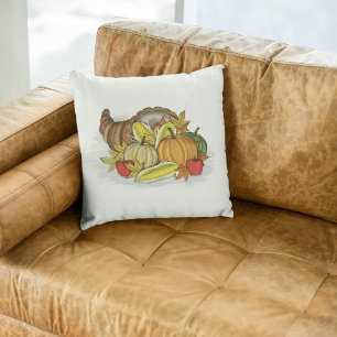 Thanksgiving Autumn Cornucopia Simple Cushion