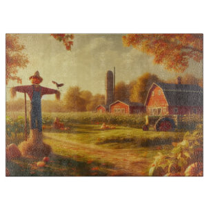 Thanksgiving/Autumn/Fall on the farm Cutting Board