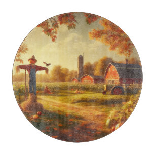 Thanksgiving/Autumn/Fall on the farm Cutting Board