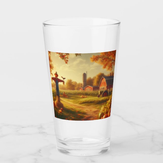 Thanksgiving/Autumn/Fall on the farm Glass (Front)