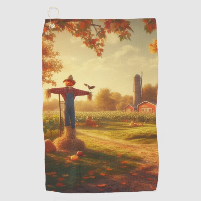 Thanksgiving/Autumn/Fall on the farm Golf Towel (Front)