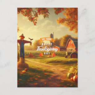 Thanksgiving/Autumn/Fall on the farm Postcard