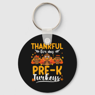 Thanksgiving Autumn Fall Thankful My Turkeys Pre-k Key Ring