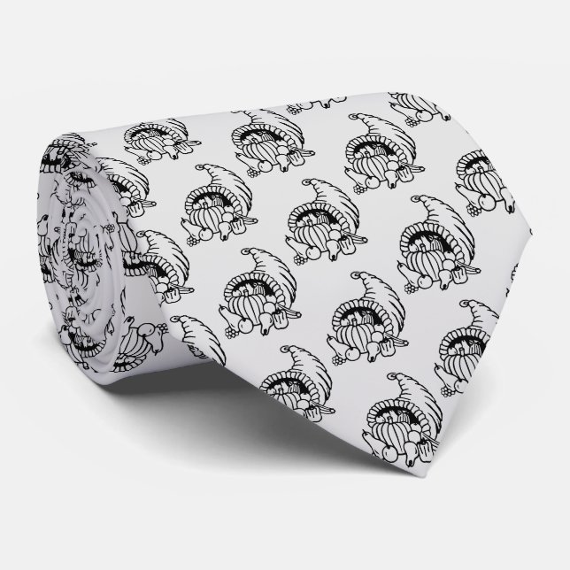 THANKSGIVING AUTUMN HARVEST   TIE (Rolled)