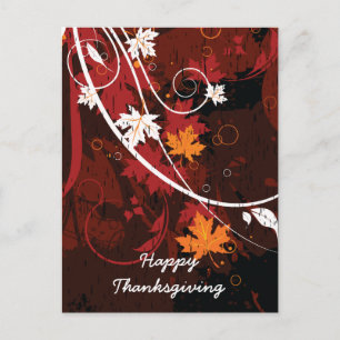 Thanksgiving autumn leaves-maple custom products holiday postcard