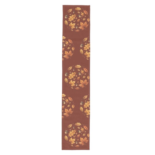 Thanksgiving Autumn leaves Medium Table Runner (Front)