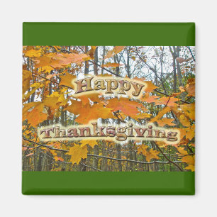 Thanksgiving Autumn Maple Foliage Magnet