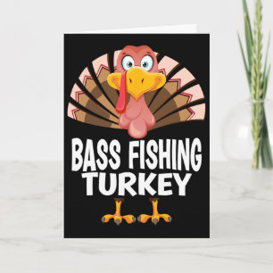 Thanksgiving B Fishing Turkey Matching Pajama Card