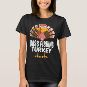 Thanksgiving B Fishing Turkey Matching Pajama T-Shirt