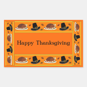 Thanksgiving Banner Rectangular Sticker