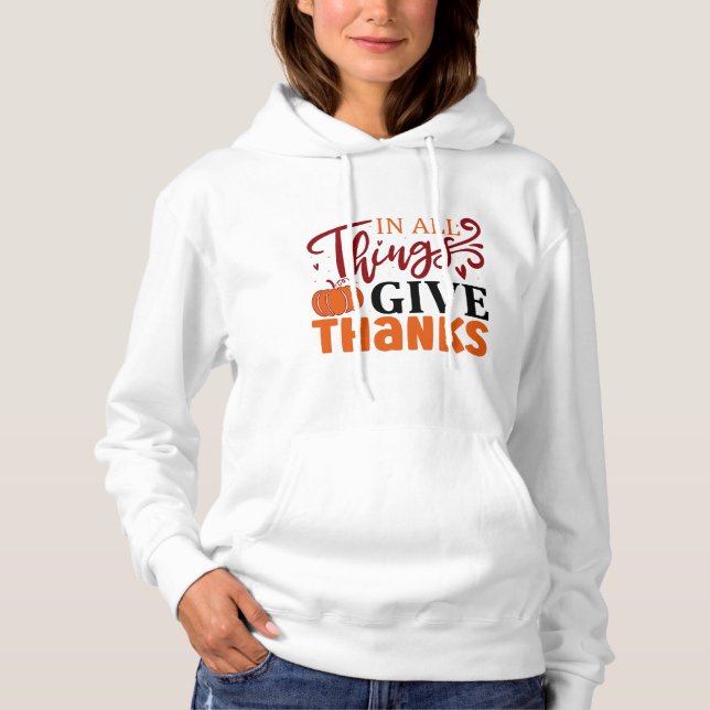 Thanksgiving Basic Hooded Sweatshirt (Front)