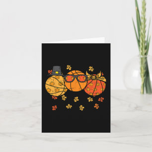 Thanksgiving Basketballs Pilgrim Fall Autumn Men W Card