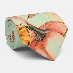 Thanksgiving, Beautiful Pumpkins Harvest Pattern N Tie