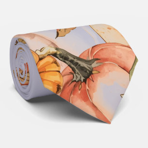 Thanksgiving, Beautiful Pumpkins Harvest Pattern N Tie