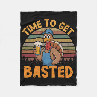 Thanksgiving Beer Time To Get Sted Men Women Rtend Fleece Blanket