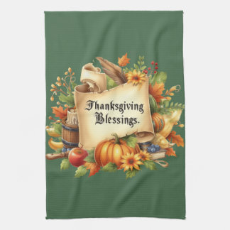 Thanksgiving Blessing Kitchen Towel