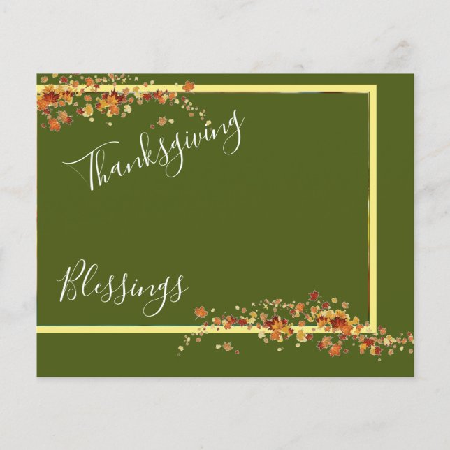 Thanksgiving Blessings background (Front)