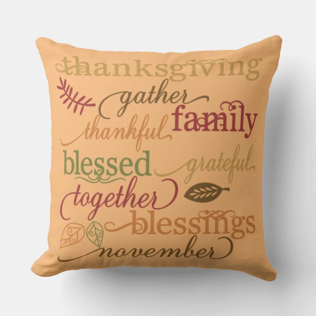 Thanksgiving Blessings Cushion (Front)