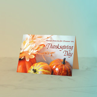 Thanksgiving Blessings Dinner  Invitation