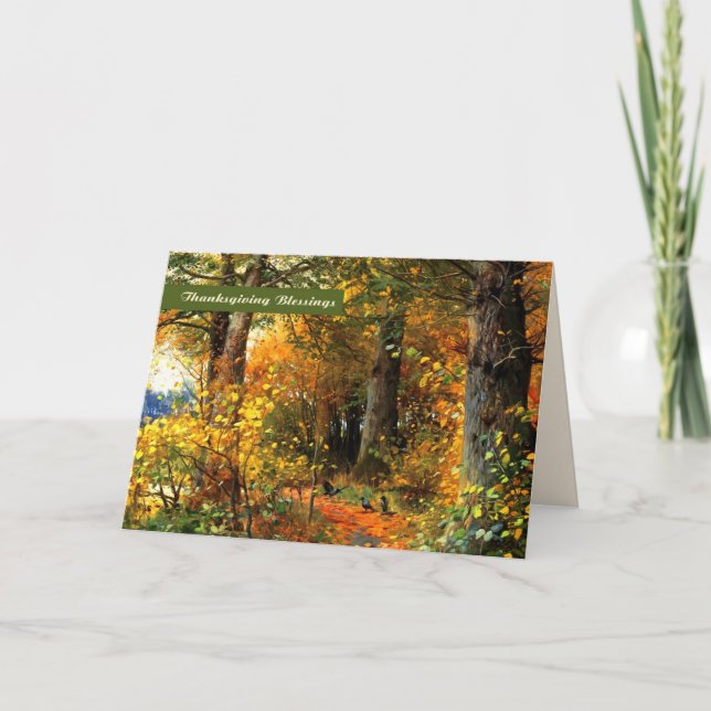 Thanksgiving Blessings. Fine Art Greeting Cards (Front)