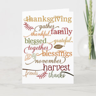Thanksgiving Blessings Holiday Card