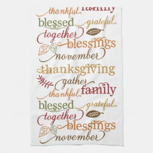 Thanksgiving Blessings Kitchen / Hand Towel