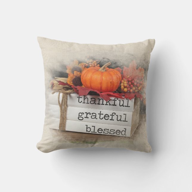 Thanksgiving Books with Pumpkin Cushion (Front)