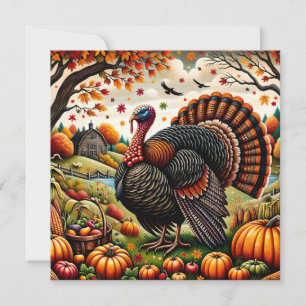 Thanksgiving Bountiful Harvest Holiday Card