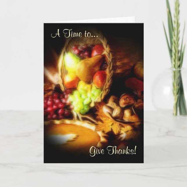Thanksgiving Bounty Greeting Card (Front)