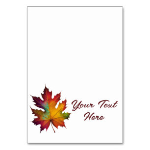 Thanksgiving Buffet Cards -Autumn Leaf Food Labels