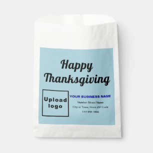 Thanksgiving Business Light Blue Background Favour Bags