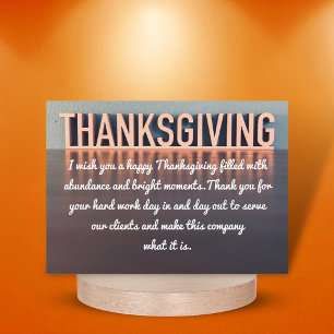 thanksgiving  business thank you modern  card