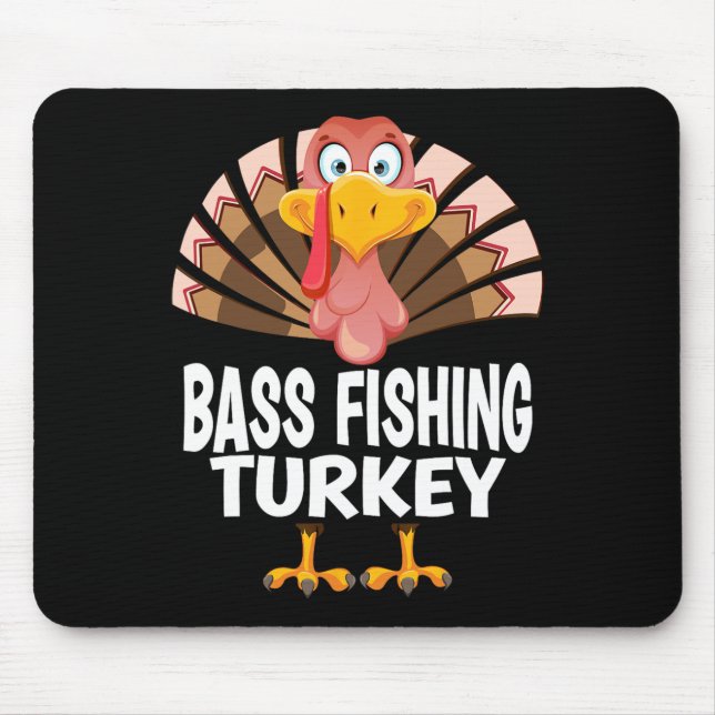 Thanksgiving Byb Fishing Turkey Matching Pajama  Mouse Pad (Front)
