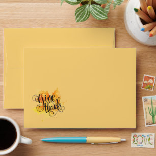 Thanksgiving Card Envelope 