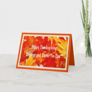 Thanksgiving Card For Brother And Sister-In-Law