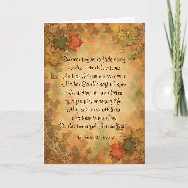 Thanksgiving card with beautiful poem (Front)