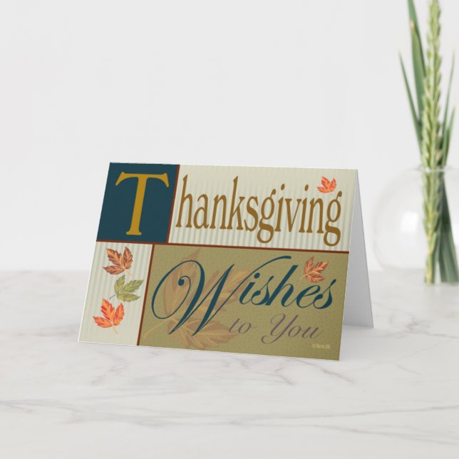 Thanksgiving Card with Fall Foliage (Front)