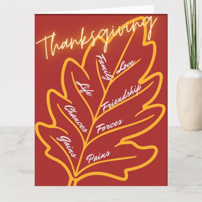 Thanksgiving Cards - RED  (Front)