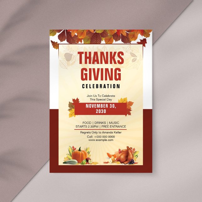 Thanksgiving Celebration Invitation (Creator Uploaded)