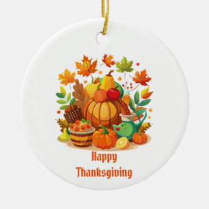 Thanksgiving Ceramic Tree Decoration