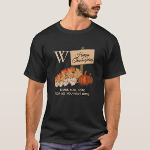 THANKSGIVING Christian Monogram T-Shirt