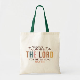 Thanksgiving Christian Quote Tote Bag