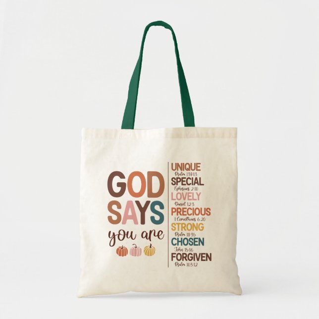 Thanksgiving Christian Quote  Tote Bag (Front)
