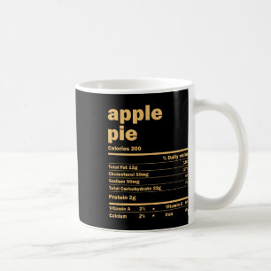 Thanksgiving Christmas Apple Pie Nutritional Facts Coffee Mug