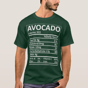 Thanksgiving Christmas Avocado Nutritional Facts L T-Shirt