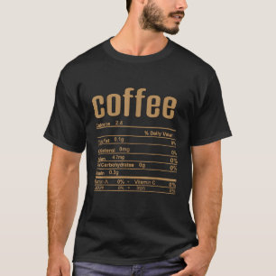 Thanksgiving Christmas Coffee Nutrition Fact  T-Shirt