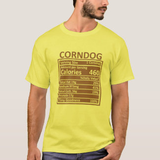 Thanksgiving Christmas Funny Corndog Nutrition Fac T-Shirt
