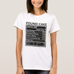Thanksgiving Christmas Funny Pound Cake Nutrition  T-Shirt