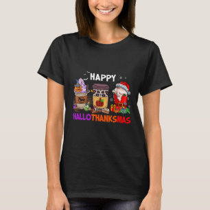 Thanksgiving Christmas Happy Hallothanksmas Coffee T-Shirt