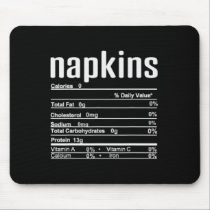 Thanksgiving Christmas Napkins Nutrition Fact  Mouse Pad